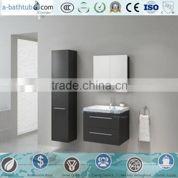 Black wall mount bathroom vanity cabinet