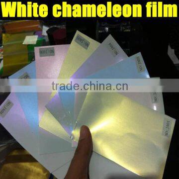 Newest matte chameleon white vinyl film with top quality 1.52*20m