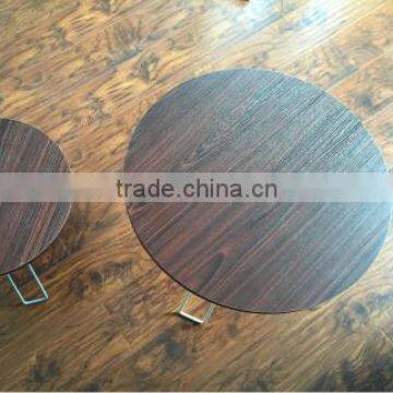 2015 hot sale handicraft circular wooden coffee tea tables