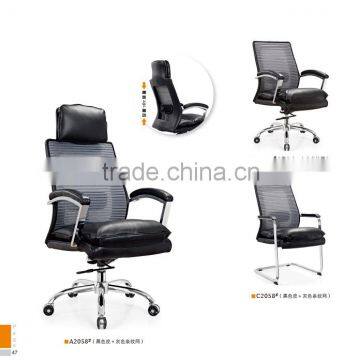 high quality fabric back leather armless chair factory sell directly SY24