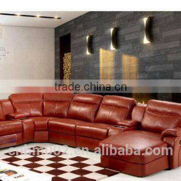 Modern Design Recliner Chair Top Grain Leather and PU Material 2014 New Design