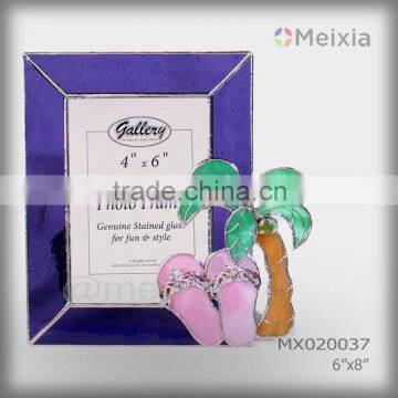 MX020037 wholesale tiffany style summer stained glass photo frame for fun