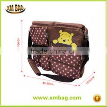 custom print polyester material foldable travel cot bag baby diaper bag