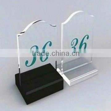 acrylic tabletop number signboard