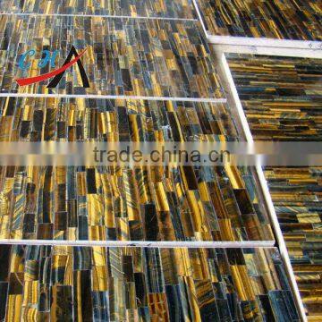 semi precious stone tiger eye tile gemstone mosaic tile