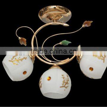 popular chandelier gold iron E27 ceiling glass chandelier