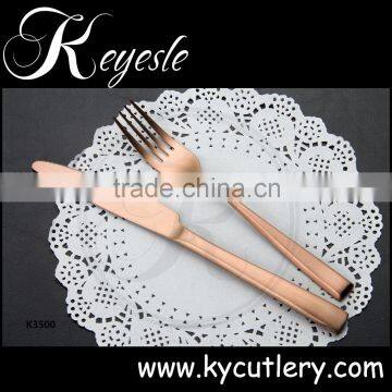 Copper Cutlery,stainless Gold Plated Flatware Quality Cutlery Set photo-3