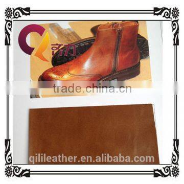 Classical PU leather with sheepskin grain wiping burnish effect QL-81