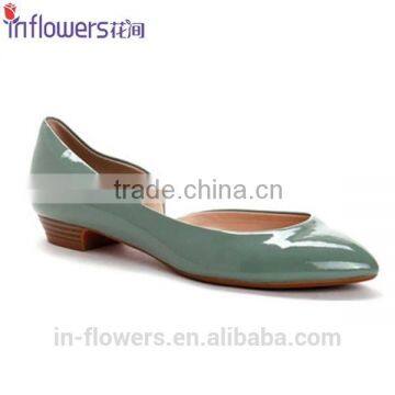 Handmade customized ladies genuine leather flat shoes