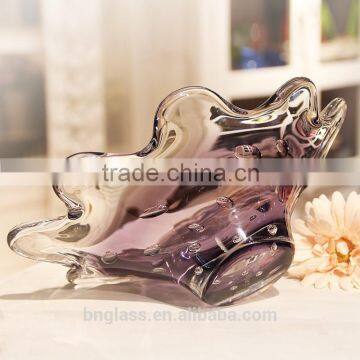 New Design Elegant Purple Glass Plate photo-5