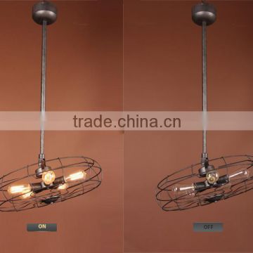 Loft Vintage Creative Lighting American Country Style Minimalist Personality Iron Industrial Fan Chandelier