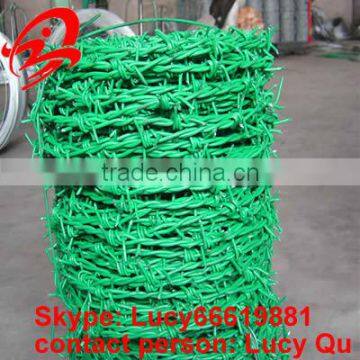 PVC Coated Barbed Wire ( best quality , 15 years factory )