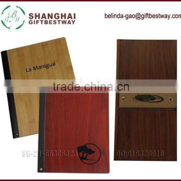 New Promotional Wholesale Restaurant Wood Menu Cover Quality Choice