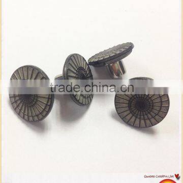 New design spiral grain metal snap button with plating