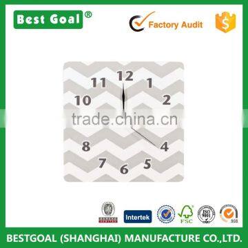 Gray Chevron decorative wall clock