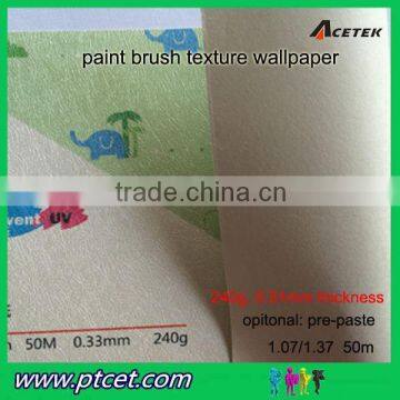 guangzhou high quality digital printing paint brush texture wallpaper