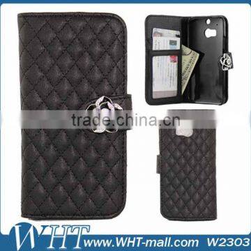 For HTC M8 Leather Case,M8 Luxury Diamond Cover