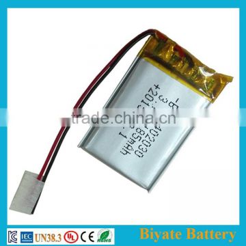 402030 rechargeable 185mAh 3.7v li-ion polymer microphone battery