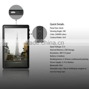 3.0 Inch Digital Photo Name Badge, Magnetic Wearable Photo Viewer, Photo ad Player, Advertising Player With Hang Rope & Magnet photo-5