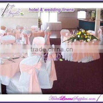 White Polyester Christmas Chair Covers, Cheap Banquet Chair Covers for Christmas Parties Decorations