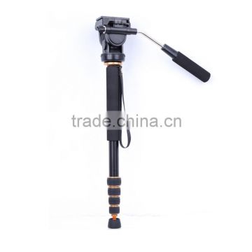 Q228 China factory 63'' aluminum camera monopod 15kg load golden telescopic camera monopod selfie stick for digital DSLR camera