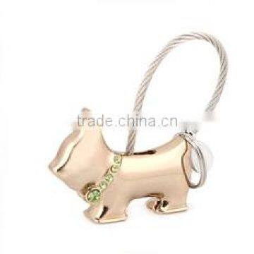 Animal Dog Shaped Metal Key Name Tag Key Chain For Promotion