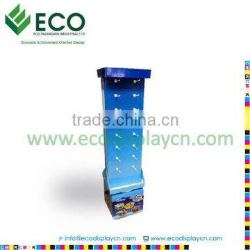 Four sides cardboard hook display stand , paper hanger display stand for promotional gifts