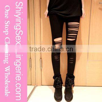 Hot selling fashion women cheap sexy tight fancy black getting seamless legging