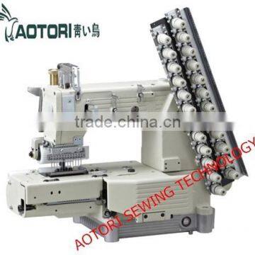 KANSAI SPECIAL SEWING MACHINE FX4412P TYPE cylinder-bed 12-needle double chain stitch sewing machine