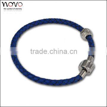 Fashion jewerly cheap stain less steel 2014 newest handmade fashion leather bracelet