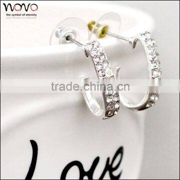 Fashionable jewelry 925 silver plated jewelry wholesale simple fashion earring designs for women