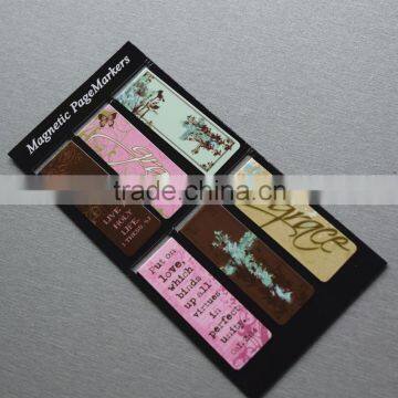 High quality custom printing pattern magnet bookmarks for promotion gift