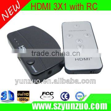 hdmi switch repeater 3X1