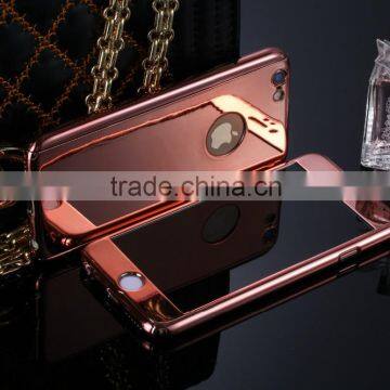 With screen protector cell phone mirror case for iphone 6 plus