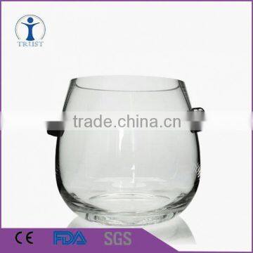 wholesale custom Glassware black handle ice pail Machine made