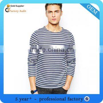 Factory price stripe tshirt long sleeve