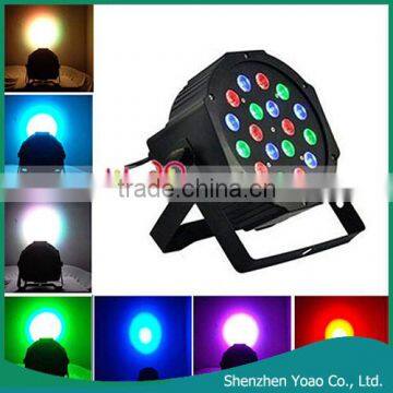 18W 18-LED RGB Stage Light Black