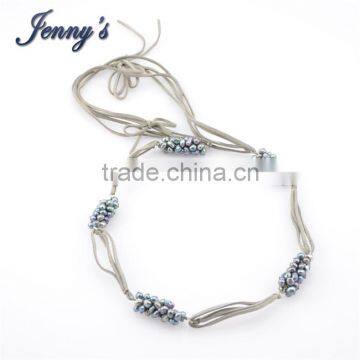 New and hot jewelry blue pearl personality necklace