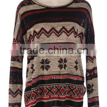 TRIBAL PRINT KNIT TUNIC