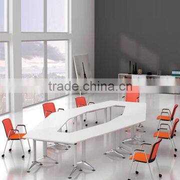 Special Design Metal Legs Conference Table with White Coating