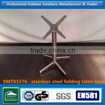 Folding wooden tables with stainless steel legs