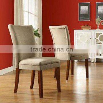 Solid wooden Microfiber fabric Parson Side Chairs (Set of 2)