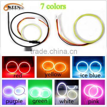 7 color COB Led Lamp Halo Rings Angle Eyes Lights Led headlight for All Cars 90mm                        
                                                Quality Choice