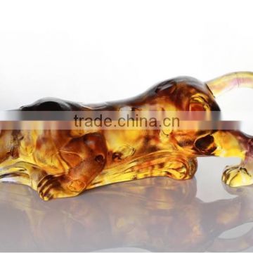 leopard office and home liuli colored glaze decoration hot sales!!