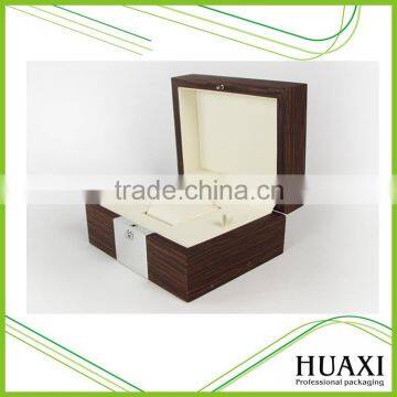 High Quality Wooden Grainy Paper Wood Watch Box photo-4