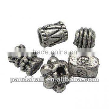 Tibetan Style Antique Silver Bali Beads, Mixed Shape, 4~16x4~16x1~8mm(M-A001-AS)