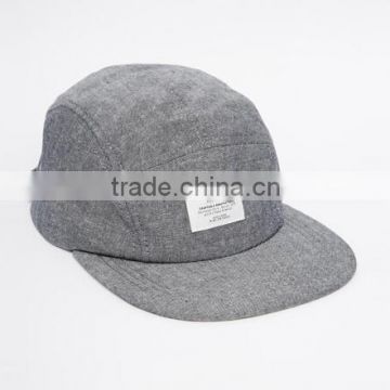 Custom Design Your Own Logo 5 Panel Hat Cap with Woven Label