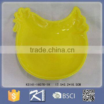 Wholesale Ceramic Plate Cheap Porcelain Chicken Shape Plates for Dinner