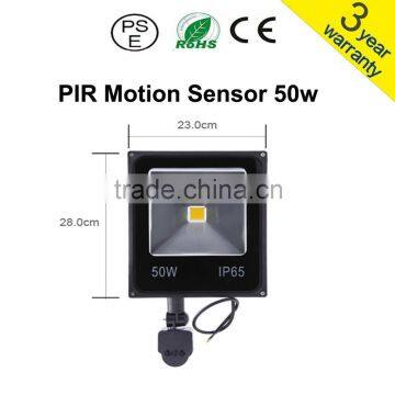50w PIR Led Floodlight CE ROHS 3 years warranty