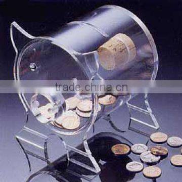 Manufacturing customized acrylic bank acrylic piggy bank